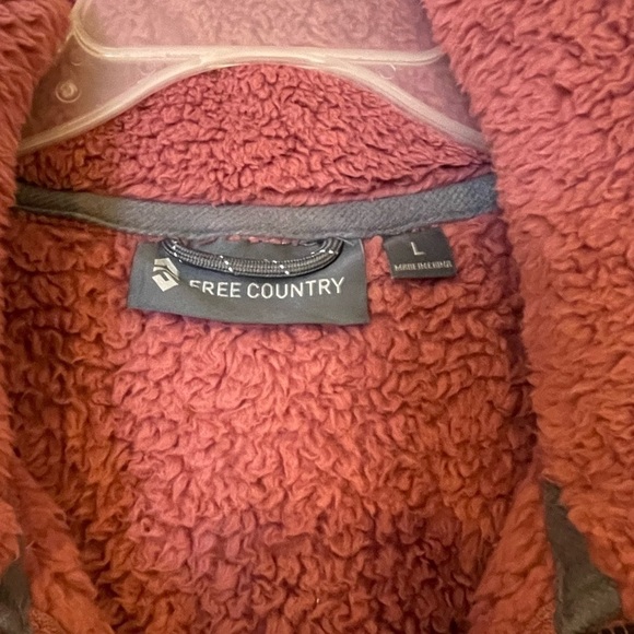 Nwt Free Country size L Sherpa jacket color pink clay - Picture 4 of 8